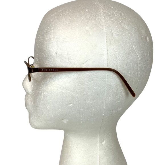 Ted Baker B105 Amber Rectangle Eyeglasses Frames Metal 52-17-135 - Picture 3 of 11